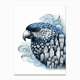 Mocha New York City Parrot Canvas Print