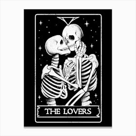 The Lovers - Death Skull Valentines Gift Canvas Print