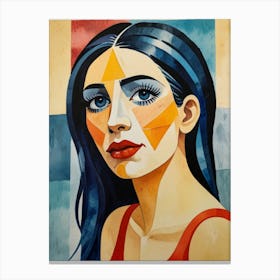 Woman With Blue Eyes Canvas Print