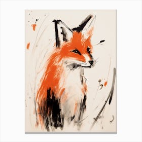 Fox in Ink 2 Canvas Print