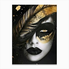 Black And Gold 2 Canvas Print