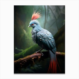 Tropical Treasure: Victoria Crowned Pigeon Print Canvas Print