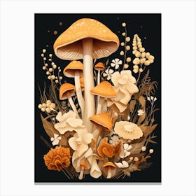 Fall Mushroom Illustration 5 Canvas Print
