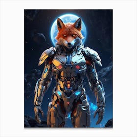 Fox In Cyborg Body #3 Canvas Print