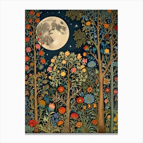 William Morris Moonlight In The Forest 60 Canvas Print