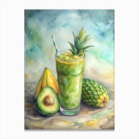 Avocado Pineapple Smoothie Vietnam (1) Canvas Print