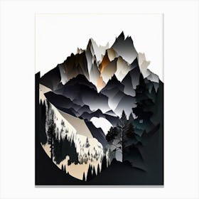 Sierra Nevada National Park Spain Cut Out Paper Canvas Print