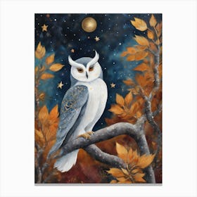 Mabon Owl in Autumn by Sarah Valentine ~ Pagan Fae Animals Series Canvas Print