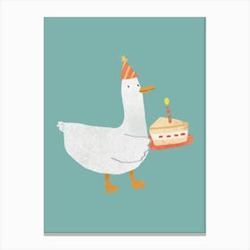 Birthday Duck Canvas Print