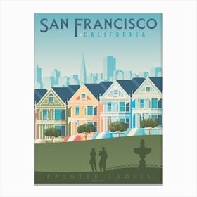 San Francisco Painted Ladies Canvas Print