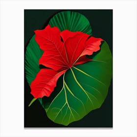 Hibiscus Leaf Vibrant Inspired 1 Canvas Print