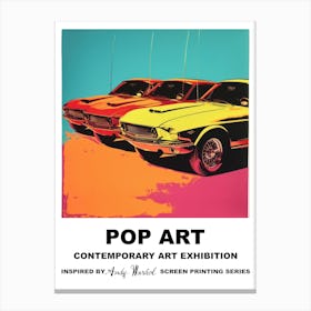 Poster Car Crash Pop Art 5 Canvas Print