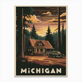 Vintage Travel Poster Michigan 3 Canvas Print