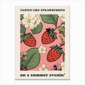 Harry Styles Watermelon Sugar Strawberry Poster Canvas Print