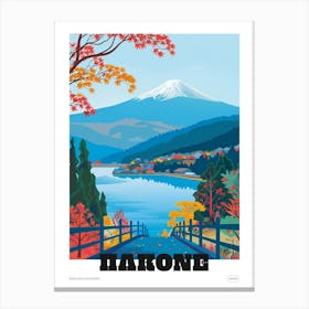 Hakone Japan 2 Colourful Travel Poster Canvas Print