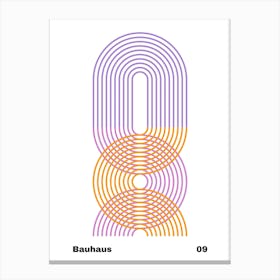 Geometric Bauhaus Poster 9 Canvas Print