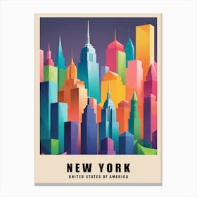 New York City Low Poly (31) Canvas Print