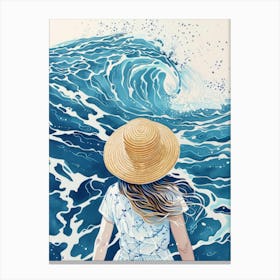 Mermaid In The Ocean Canvas Print