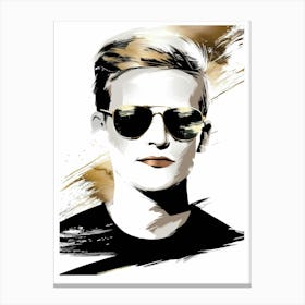 Portrait Of A Young Man With Sunglasses Canvas Print