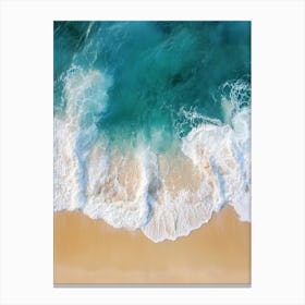 Aerial View Of Ocean Waves 1 Canvas Print