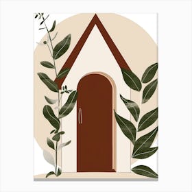 House With Plants Canvas Print