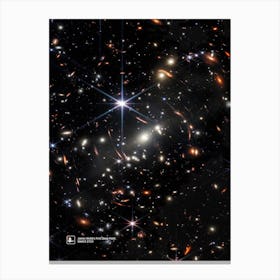 James Webb's First Deep Field (James Webb/JWST) — space poster, science poster, space photo, space art, jwst picture Canvas Print