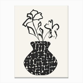 Monochrome Vase Print Canvas Print