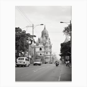 Bangalore, India, Black And White Old Photo 2 Canvas Print