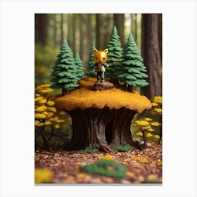 Kitty In The Forest Canvas Print