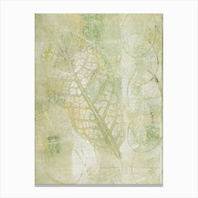 Leaf In Sage Green Canvas Print