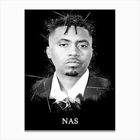 Nas Rapper Portrait Canvas Print