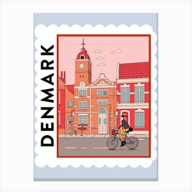 Denmark 2 Travel Stamp Poster Canvas Print