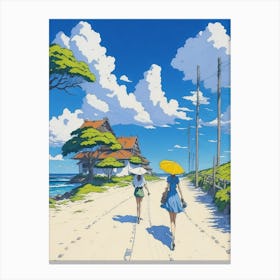 Leonardo Diffusion Blue Sky Rofia Aesthetic Kishin Shinoyama W 0 Canvas Print