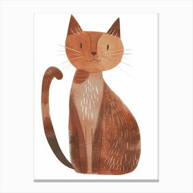 Singapura Cat Clipart Illustration 4 Canvas Print