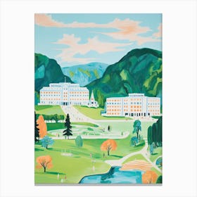 The Greenbrier   White Sulphur Springs, West Virginia   Resort Storybook Illustration 1 Canvas Print