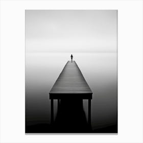 Man On A Pier 1 Canvas Print