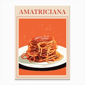 Amatriciana Italian Pasta Poster Canvas Print