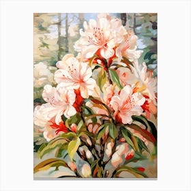 Azalea Flower Still Life Painting 2 Dreamy Canvas Print