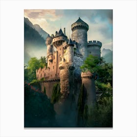 Castle In The Forest Canvas Print