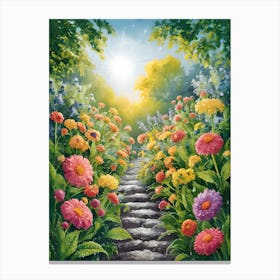 Path In The Garden Canvas Print