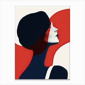 Portrait Of A Woman, Minimalism Canvas Print