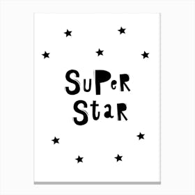 Scandi Super Star With Stars Canvas Print