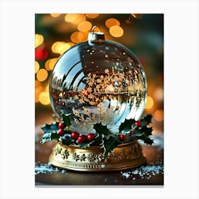 Christmas Snow Globe Canvas Print