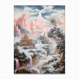 Andrew Sea Of Cloudschinese Ink Painting In Light Blue And Ligh 0907fb7c 240b 4951 9edc C4a26833e8d5 Canvas Print