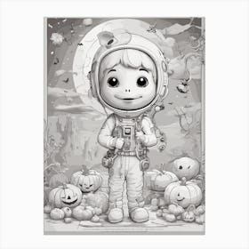 Boy In Space Canvas Print