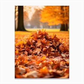 Pile of Autumn Leaves 3 Canvas Print