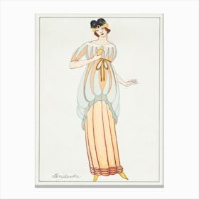 Woman In Anklelength Tubular Dress (1912), Otto Friedrich Carl Lendecke Canvas Print