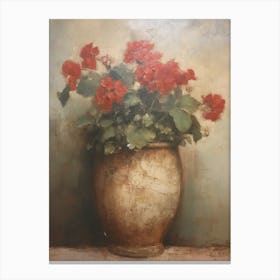 Red Geraniums Canvas Print