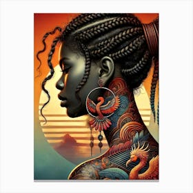 Afrofuturism Portrait 2 Canvas Print