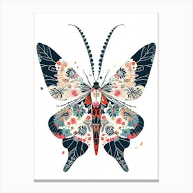 Colourful Insect Illustration Lacewing 9 Canvas Print